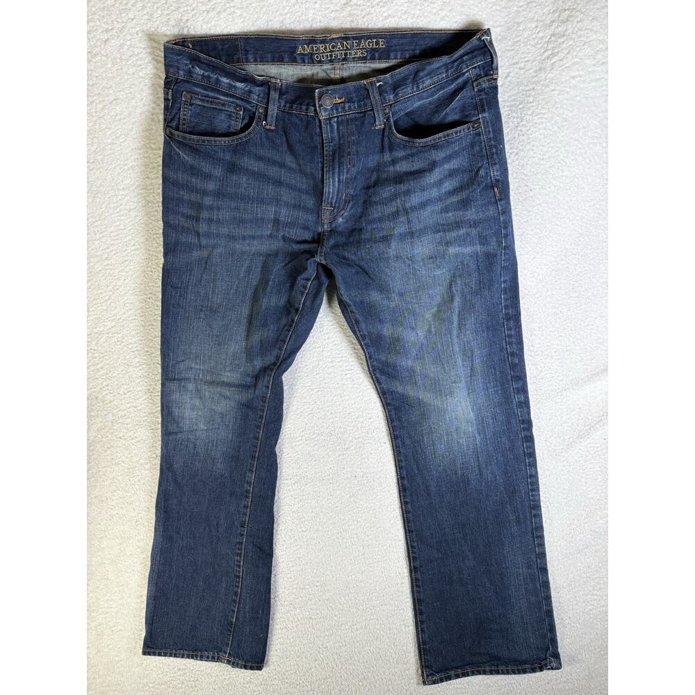 American Eagle Jeans Mens Jeans 36x30 38x30 ACTUAL Blue Denim Original Straight